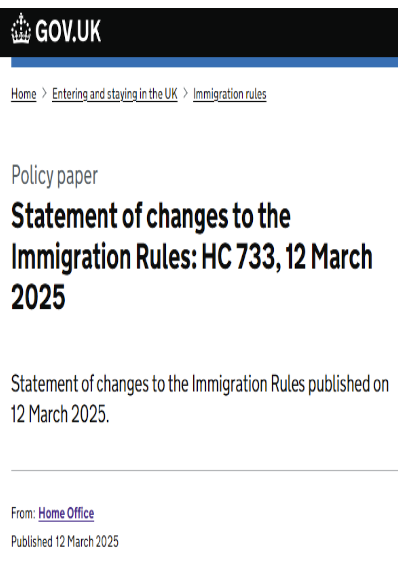 英国移民局公布最新移民法修正案