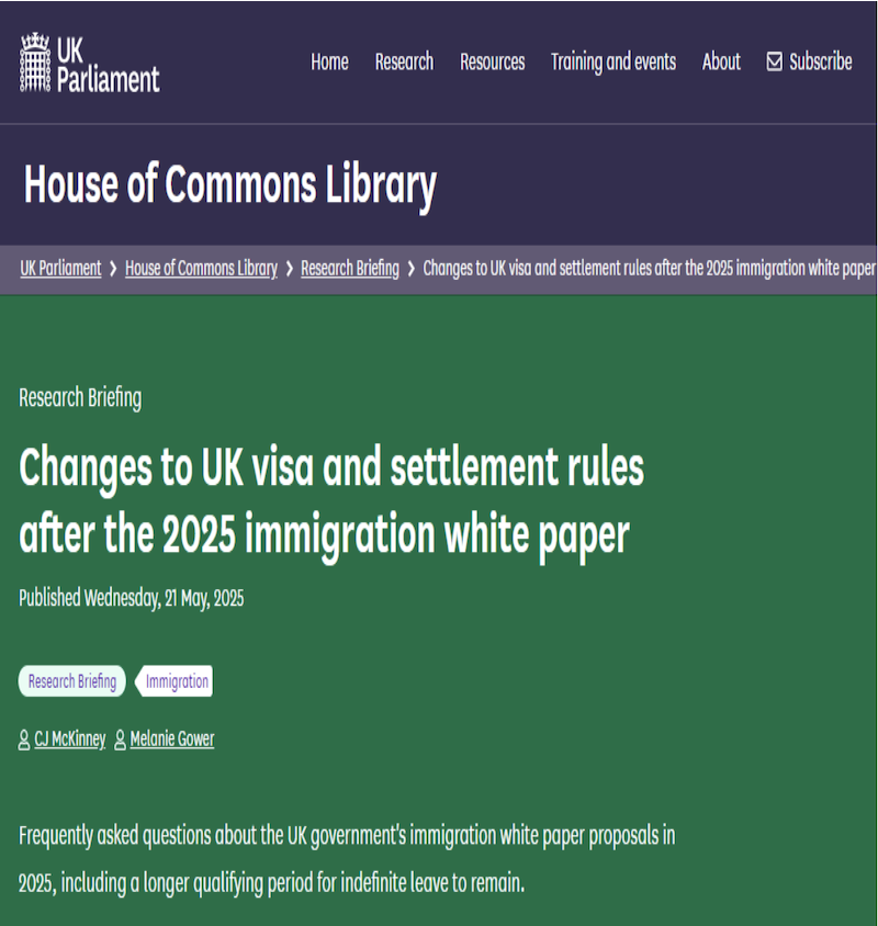 英国工签政策政府报告