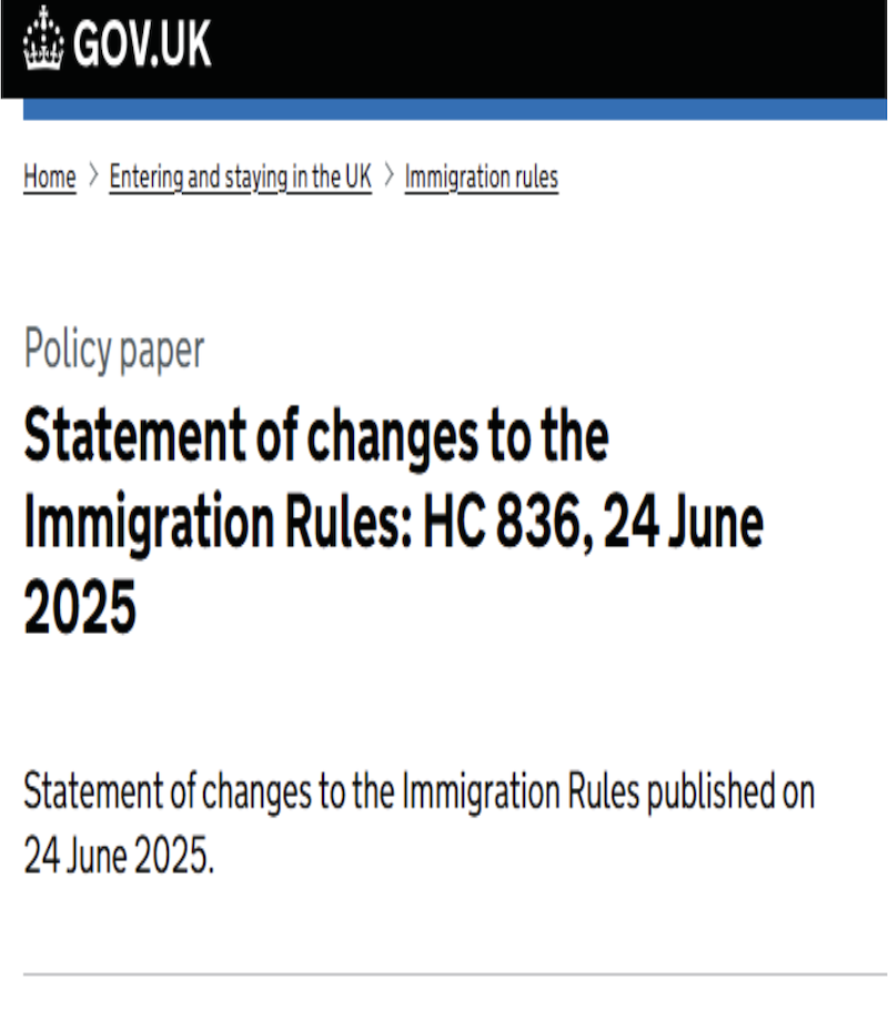 英国移民法更新政府报告